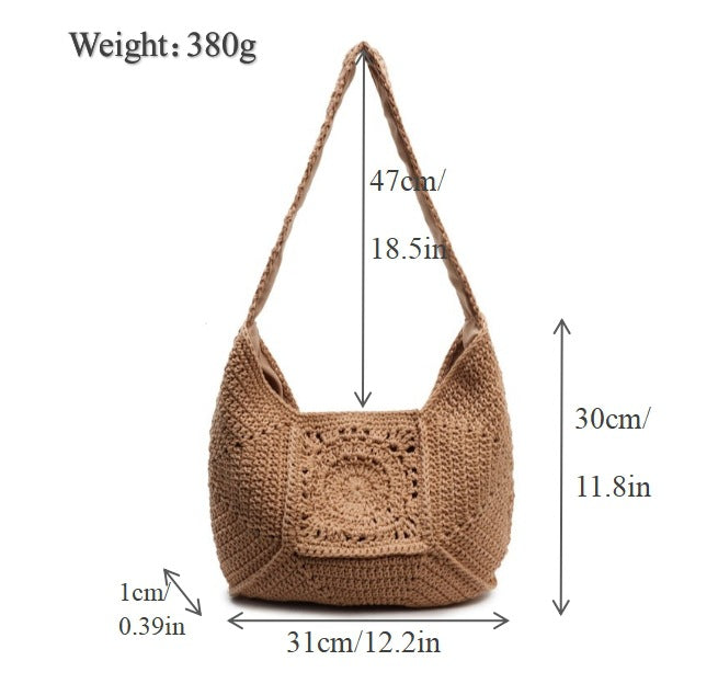 Handcrafted Macrame Tote Bag with Unique Pattern Bowlift