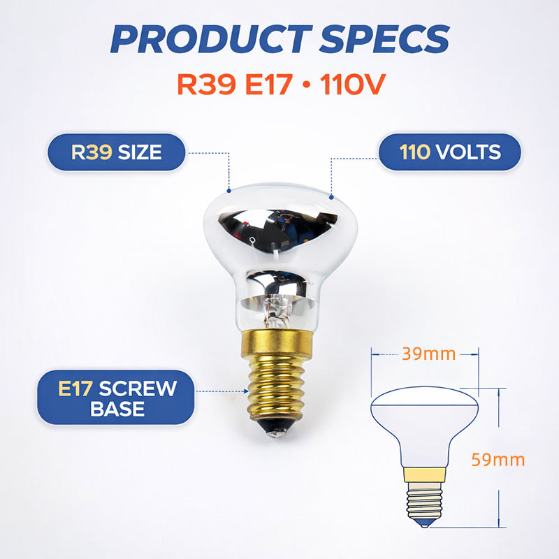 Compact reflector lava lamp replacement bulb with small screw base Bowlift
