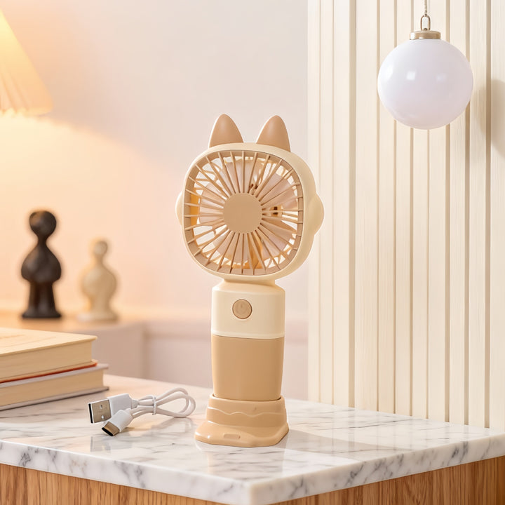 Ladies Portable USB Hand Fan with Playful Design Bowlift
