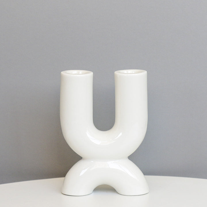 Sculptural Ceramic Candle Holder Bowlift