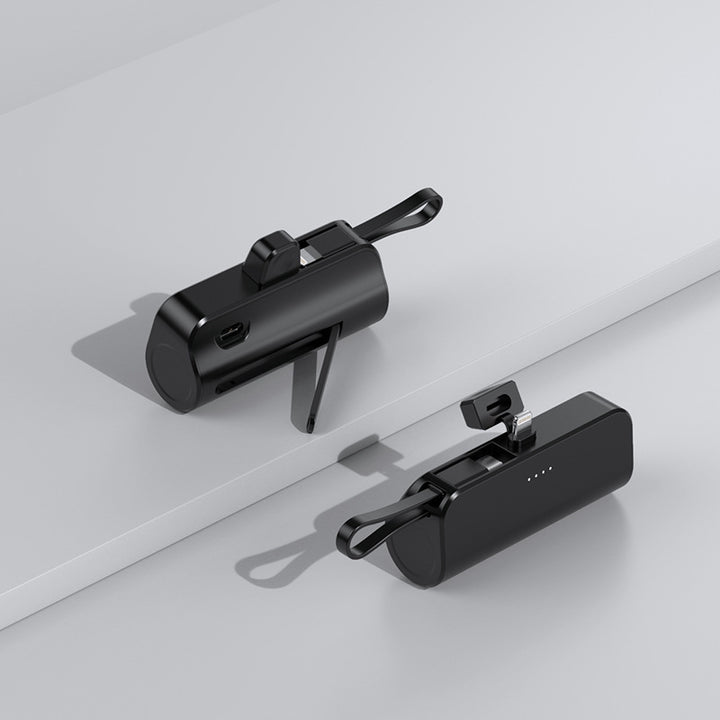 Compact power bank with integrated charging connector Bowlift