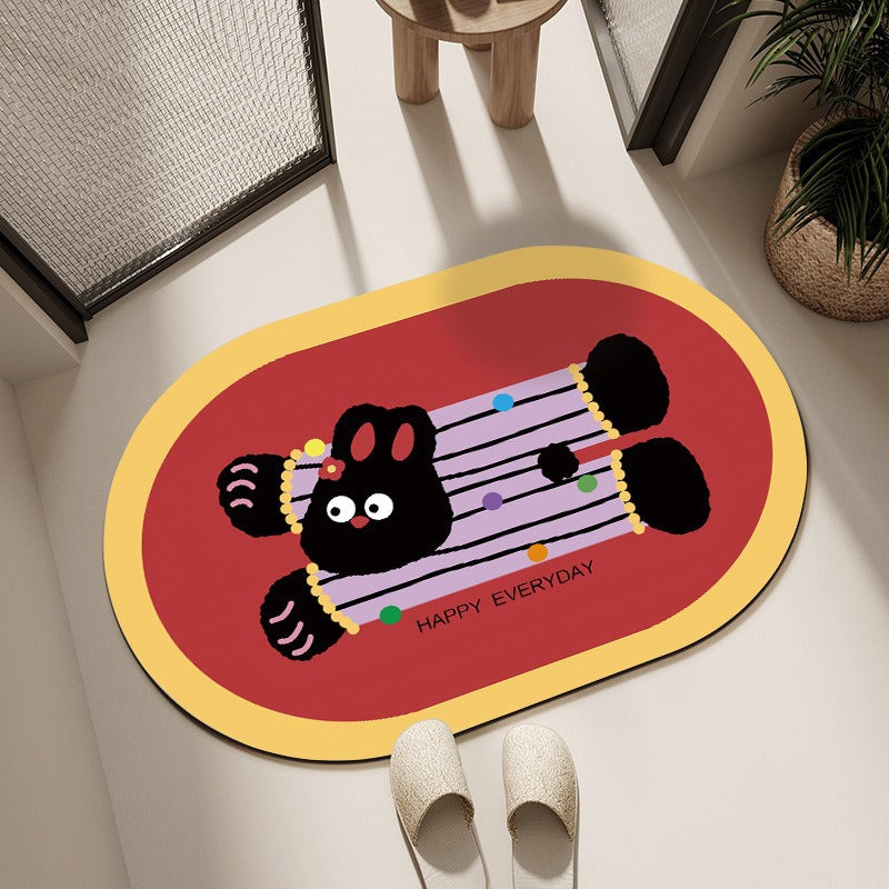 Playful Cartoon-Themed Bath Mat Bowlift