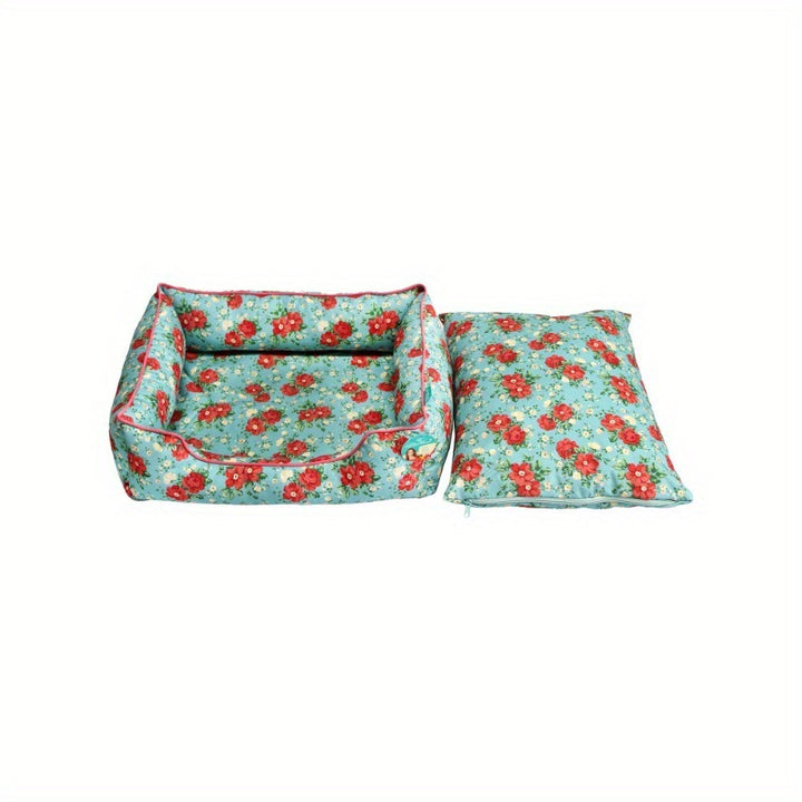 Floral Patterned Dog Bed