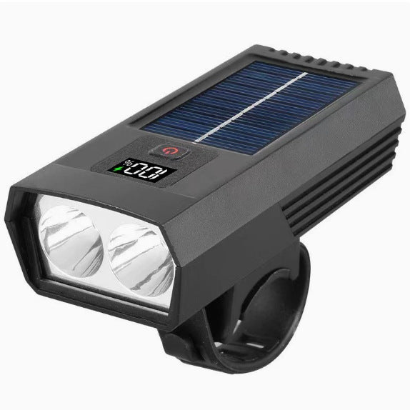 Solar-Powered Bicycle Headlight with Digital Display Bowlift
