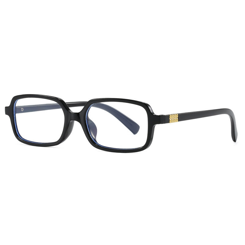 Women's fashionable square glasses with elegant plastic frame and gold accents Bowlift