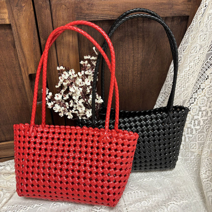 Handwoven shopping bag with soft handle Bowlift