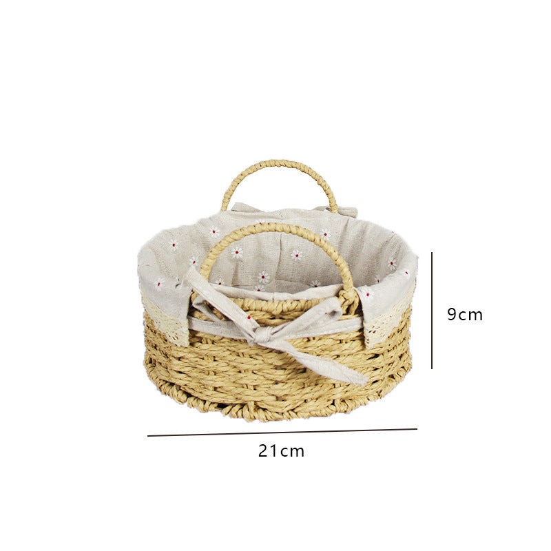 Handcrafted Woven Storage Basket Bowlift