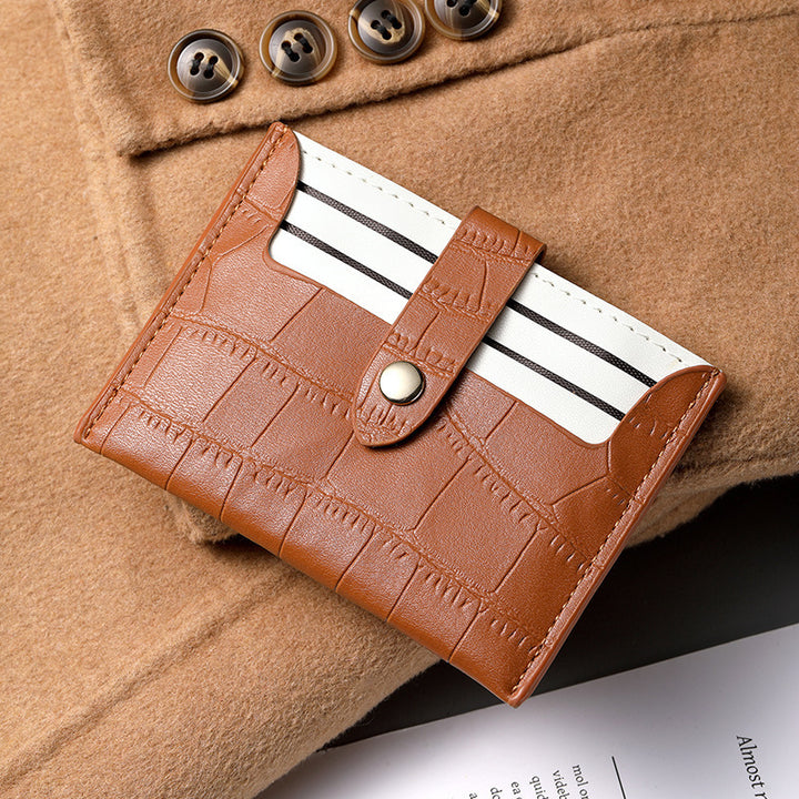 Trendy Croc-Embossed Card Holder