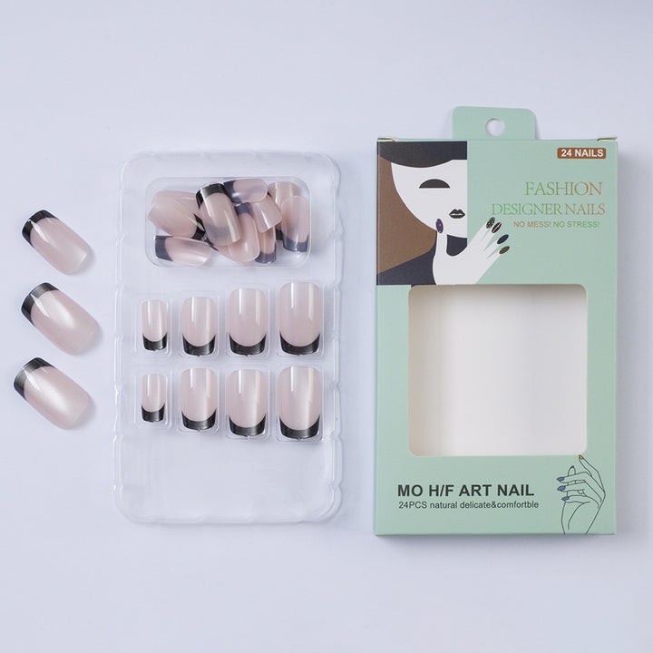 Artificial nails with contrasting French design Bowlift