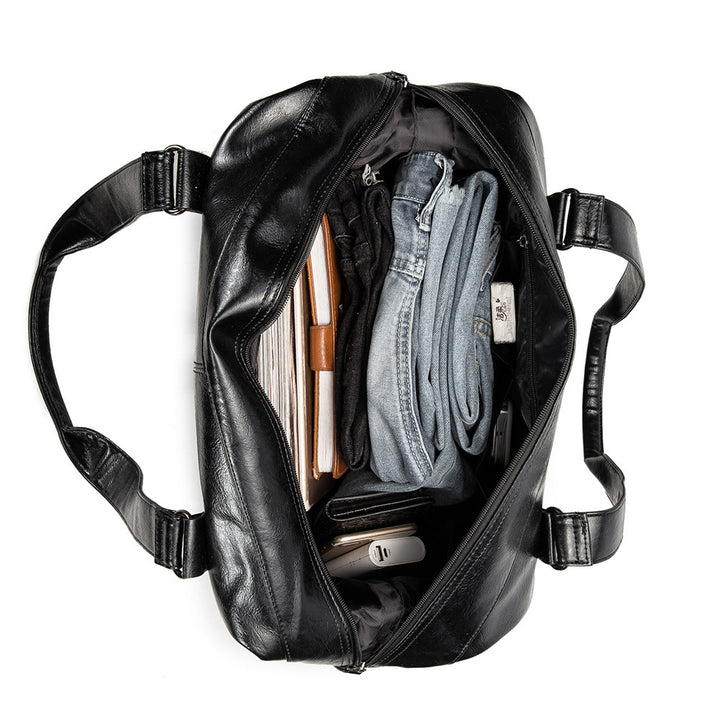 Luxurious Travel Bag Made of High-Quality Leather Bowlift