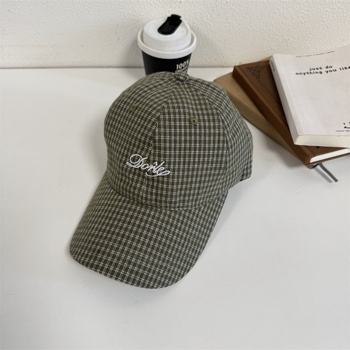 Men's Casual Checkered Baseball Cap Bowlift