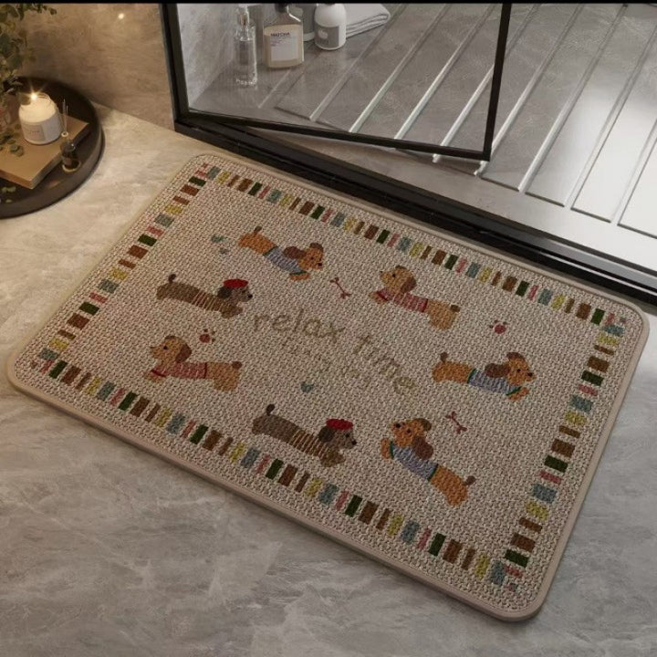 Fun Dog-Themed Anti-Slip Bath Mat Bowlift