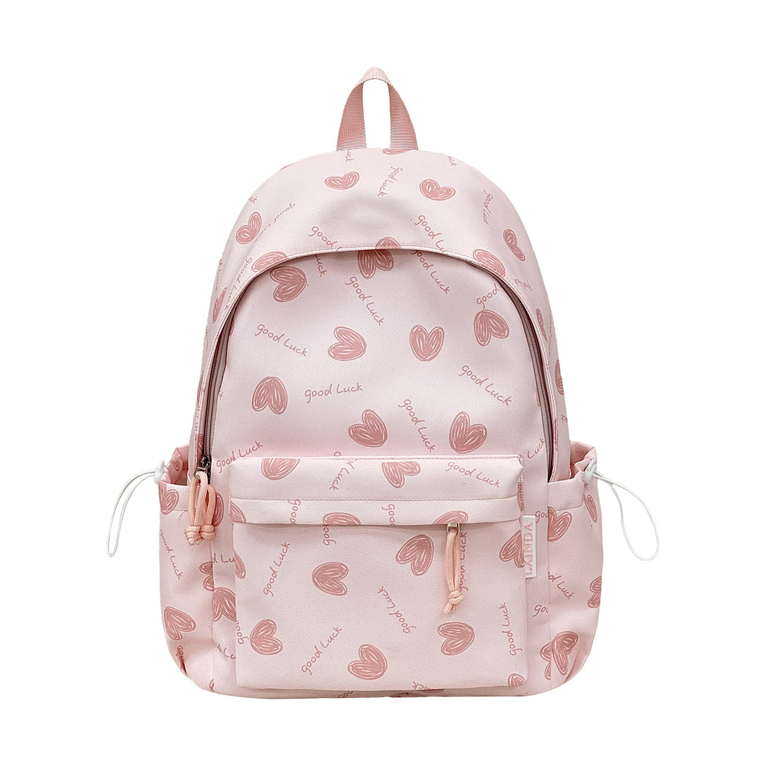 Heart-Pattern Casual Backpack Bowlift