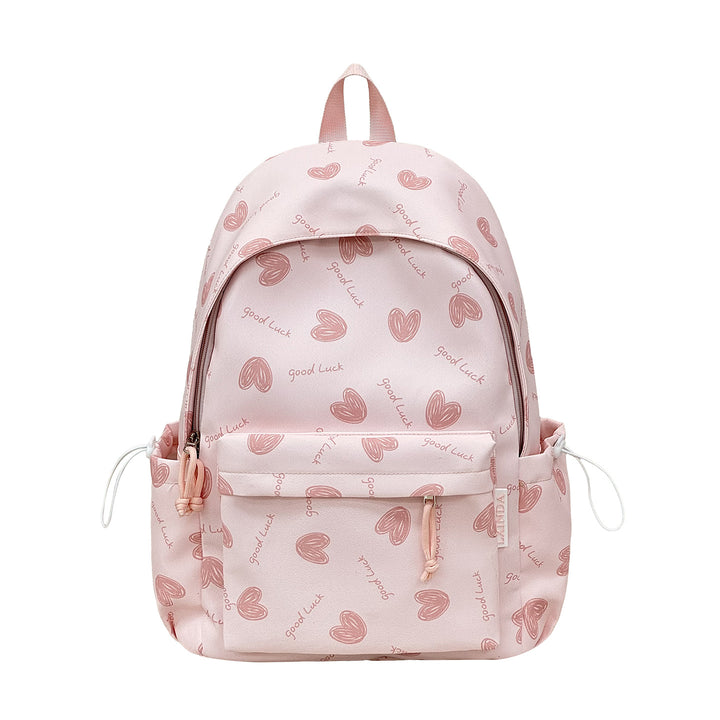 Heart-Pattern Casual Backpack Bowlift