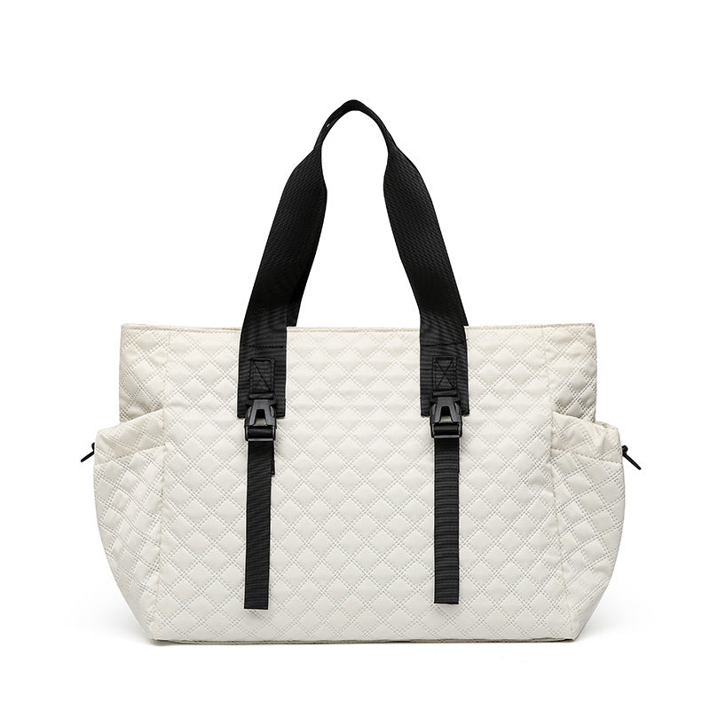 Quilted Multi-Compartment Tote Bag Bowlift