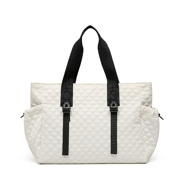 Quilted Multi-Compartment Tote Bag Bowlift