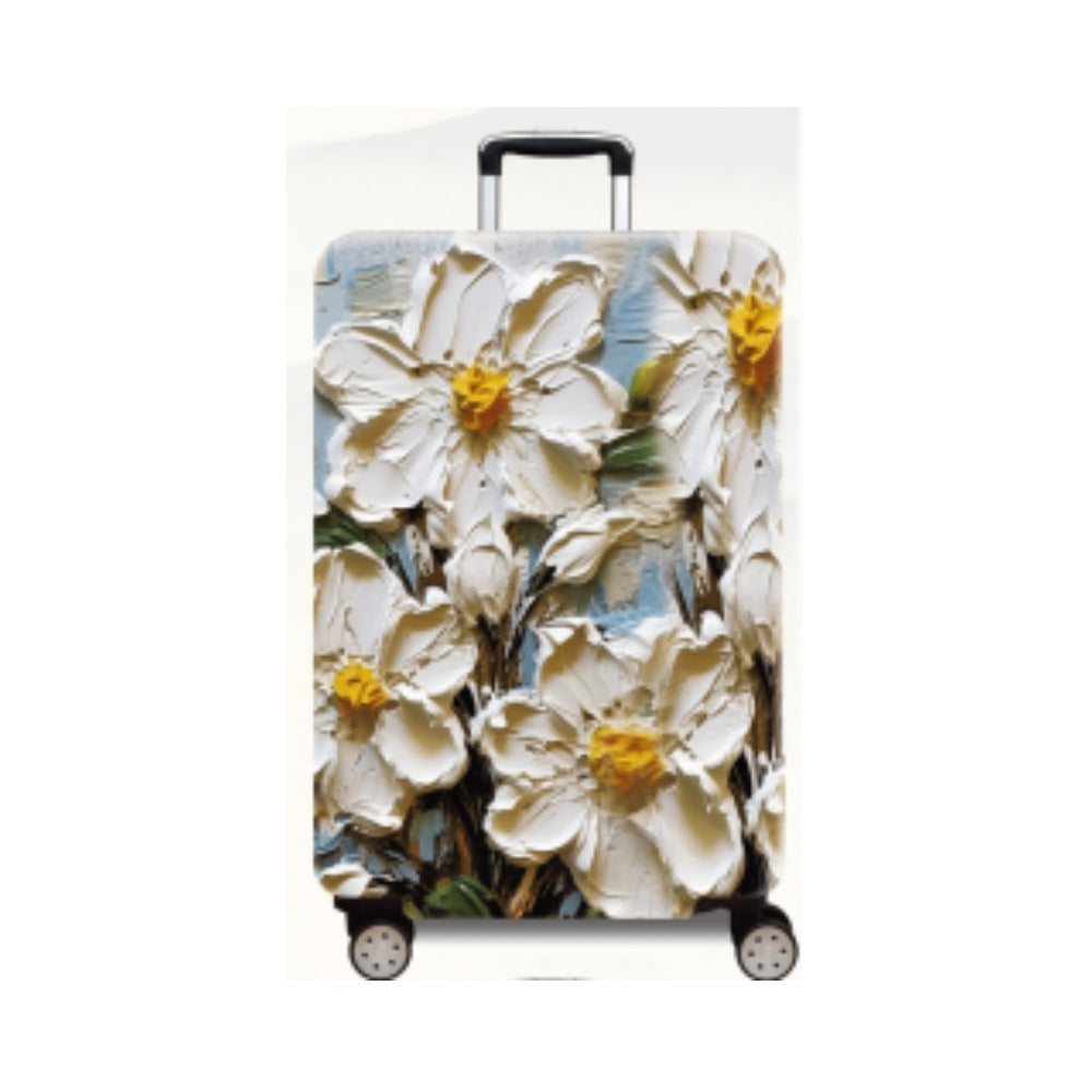 Women's Hard Shell Suitcase with Modern Expressionist Art Design Bowlift