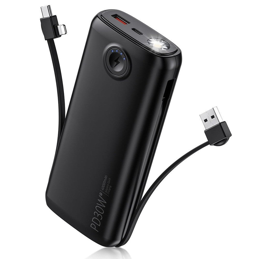 Portable power bank with digital charging display and LED lamp Bowlift