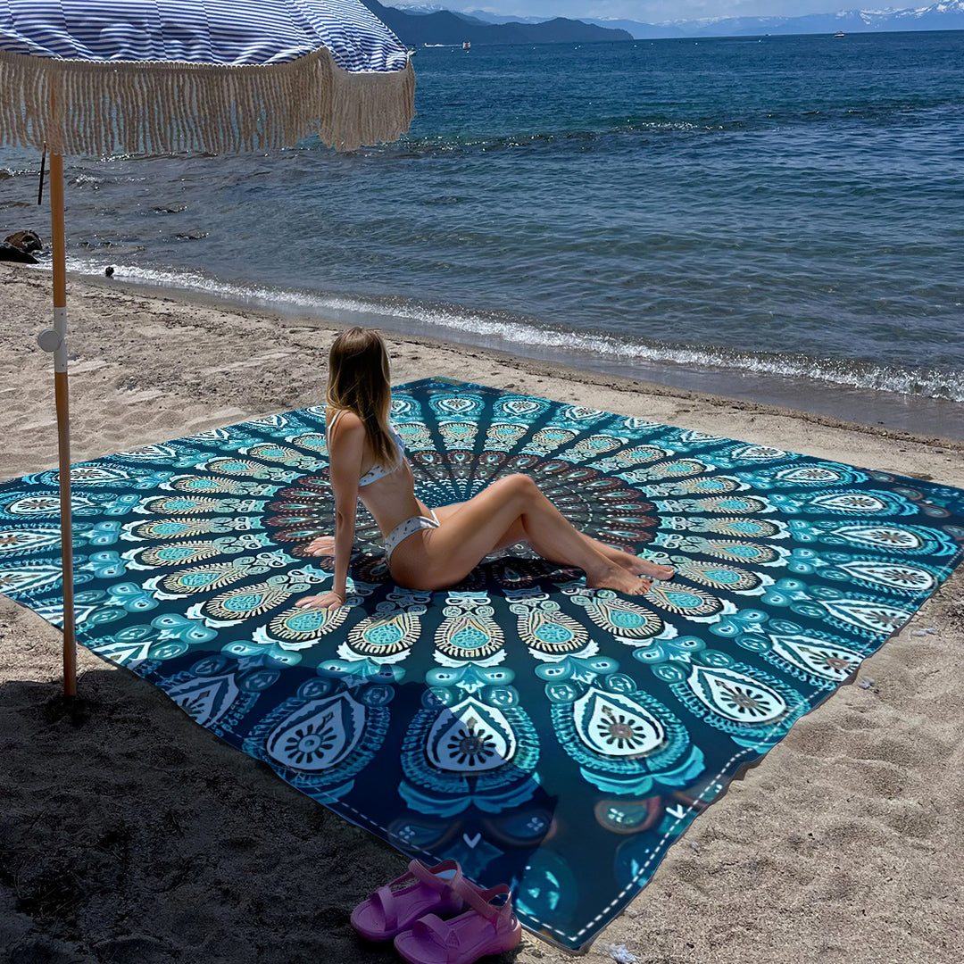 Mandala Design Beach Mat Bowlift