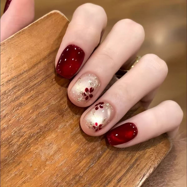 Artistic Floral Nail Art Design Bowlift