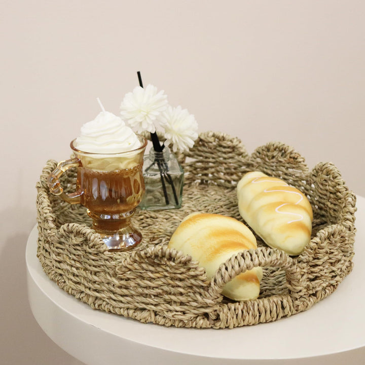 Round Woven Storage Tray Bowlift