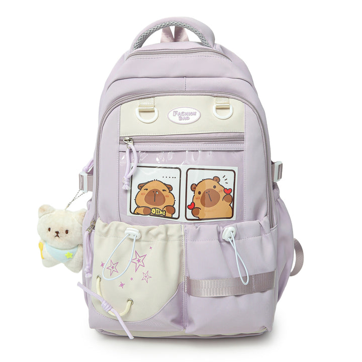 Cartoon Character Print School Backpack Bowlift