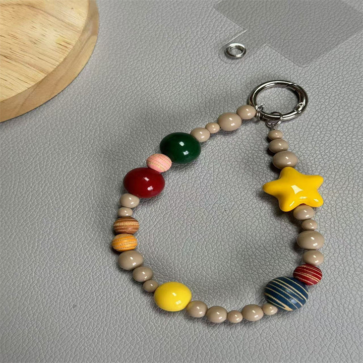 Colorful Beaded Charm Keychain Bowlift