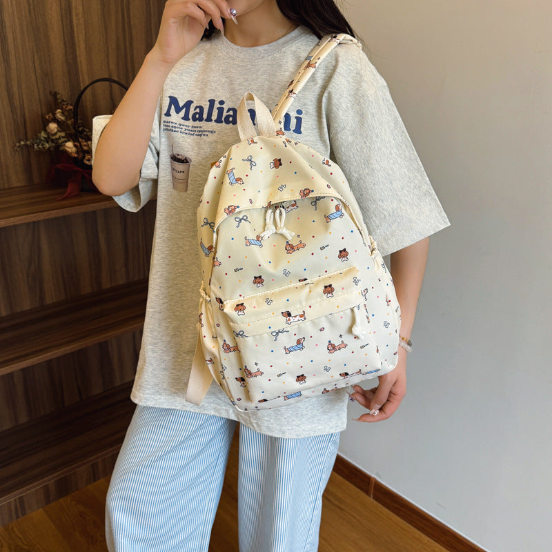 Backpack with Cheerful Dog Motif Bowlift