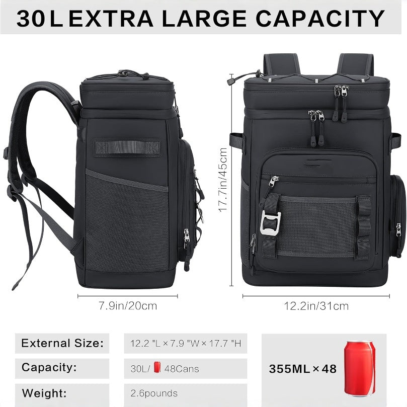 Unisex nan insulated food and cooler backpack with multiple compartments padded carrying straps and water-repellent coating Bowlift