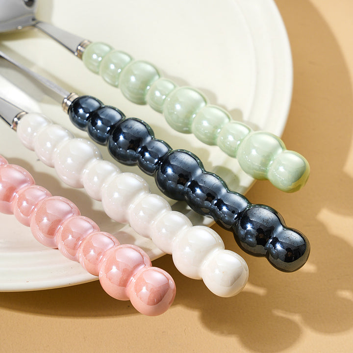 Elegant finger food fork with non-slip handle Bowlift