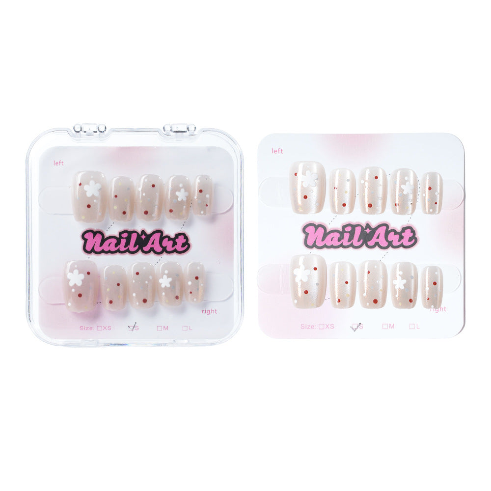 Floral Design Press-On Nail Art Bowlift