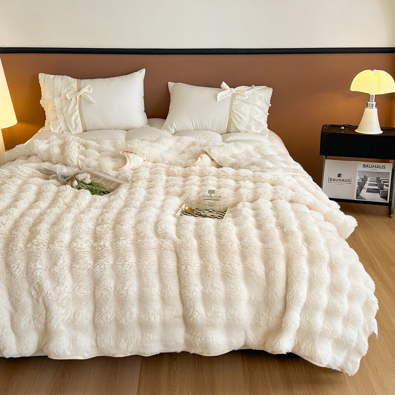 Ultra-Soft Textured Fleece Blanket Bowlift