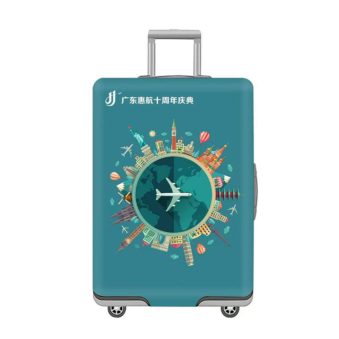 Unisex Suitcase with Creative World Travel Design Bowlift