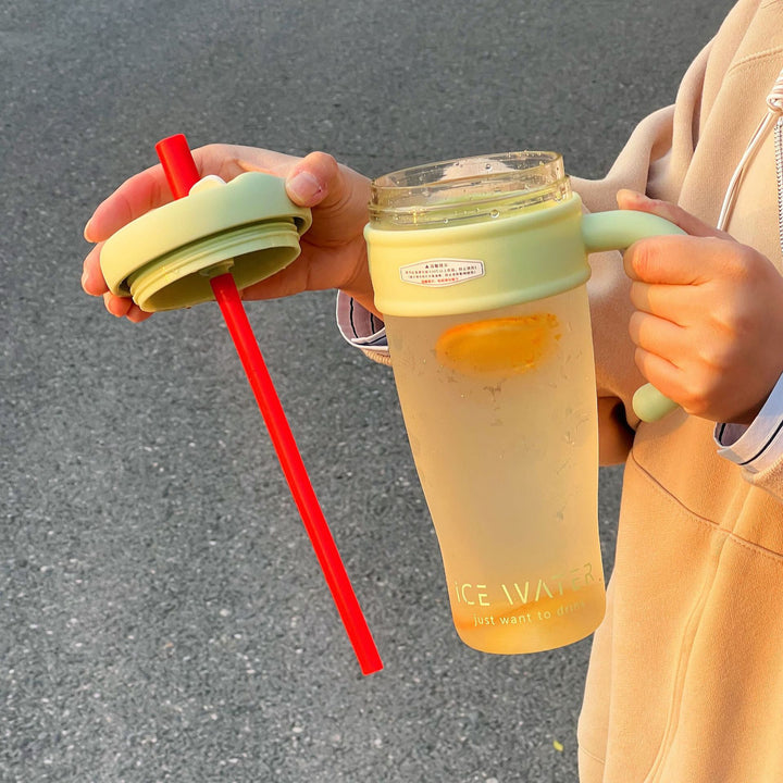 Women's Multifunctional Coffee Mug with Straw Bowlift
