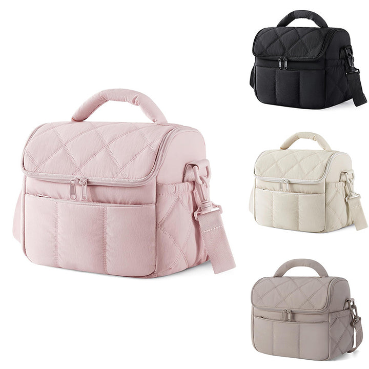 Elegant cosmetic bag with practical carrying handle Bowlift