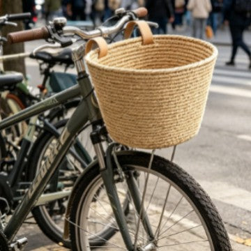 Braided Bicycle Storage Basket Bowlift