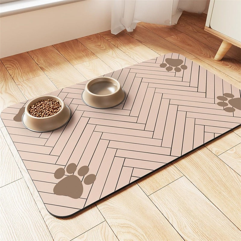 Extra large waterproof silicone pet feeding mat with non-slip backing Bowlift