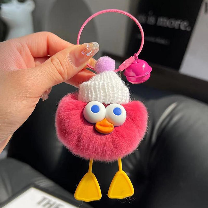 Cute Plush Duck Keychain Accessory Bowlift