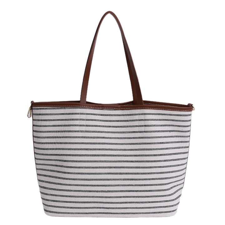 Reusable Striped Beach Tote Bowlift