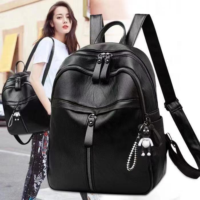 Stylish Leather Backpack Bowlift