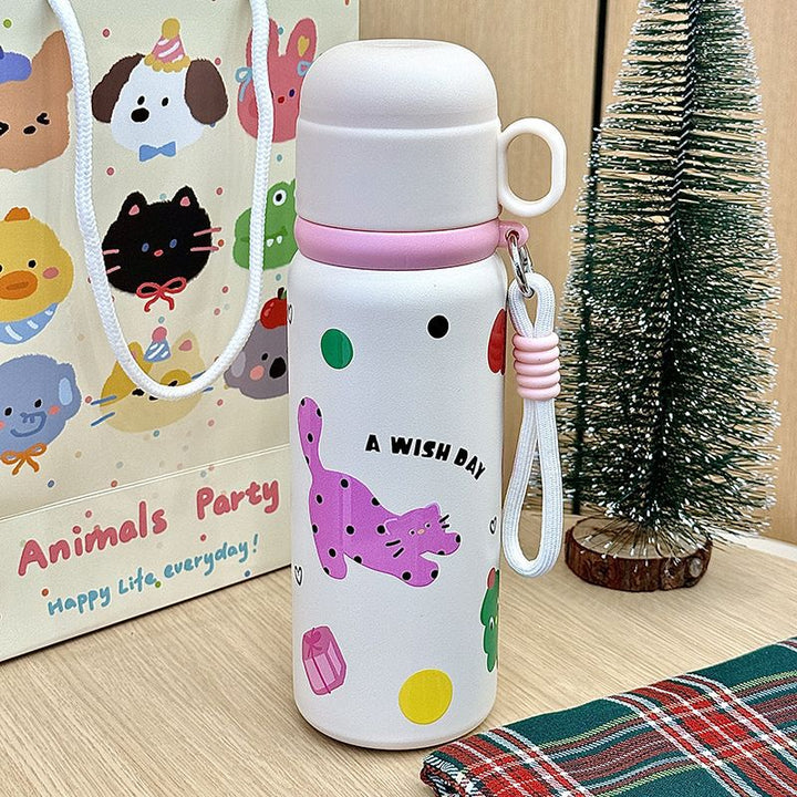 Women's insulated bottle with cheerful polka dot pattern Bowlift