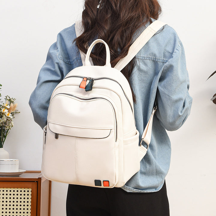 Leather Multi-Compartment Backpack Bowlift