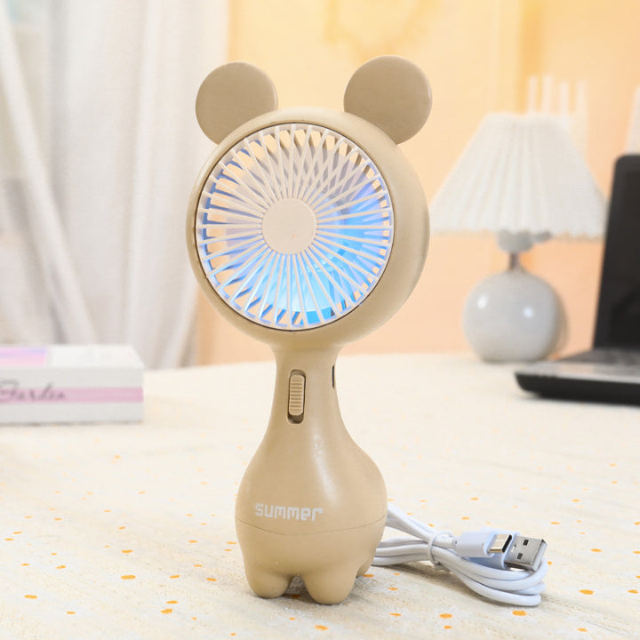 Ladies portable mini hand fan with flexible mounting mechanism Bowlift