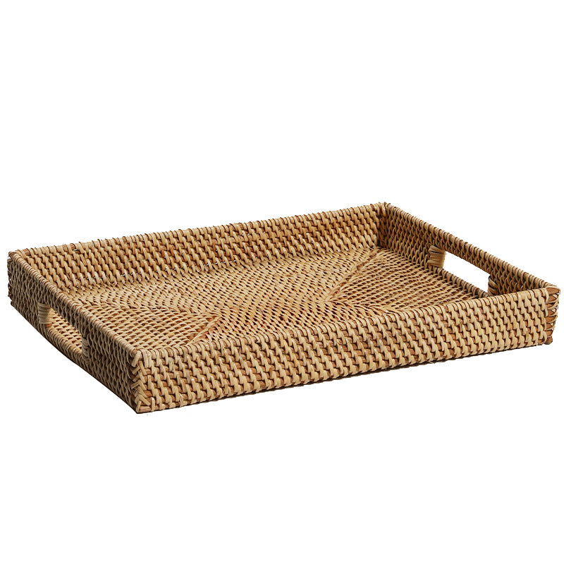 Handcrafted Rectangular Woven Serving Tray Bowlift