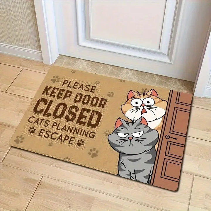 Cartoon-Themed Doormat Bowlift