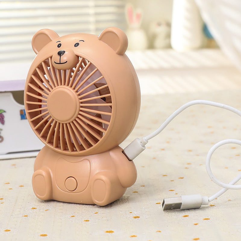 Ladies portable hand fan in cute bear design Bowlift