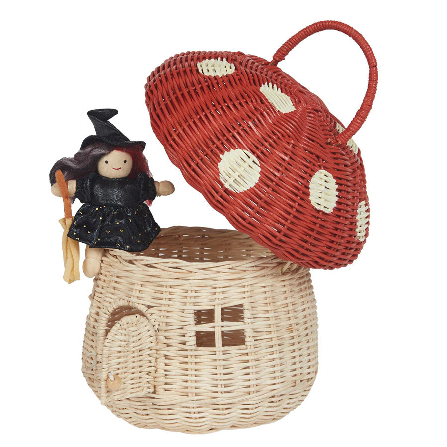Fun Mushroom-Shaped Woven Storage Basket Bowlift