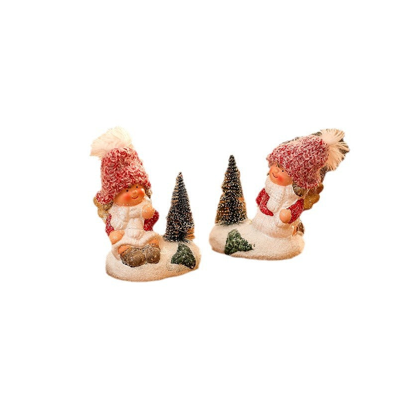 Cute Christmas figure with light decoration Bowlift