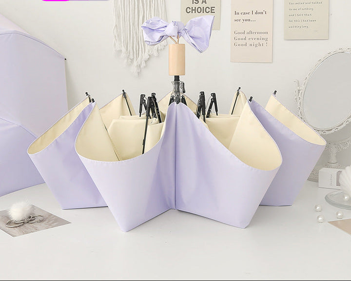 Women's foldable umbrella with innovative folding technology Bowlift