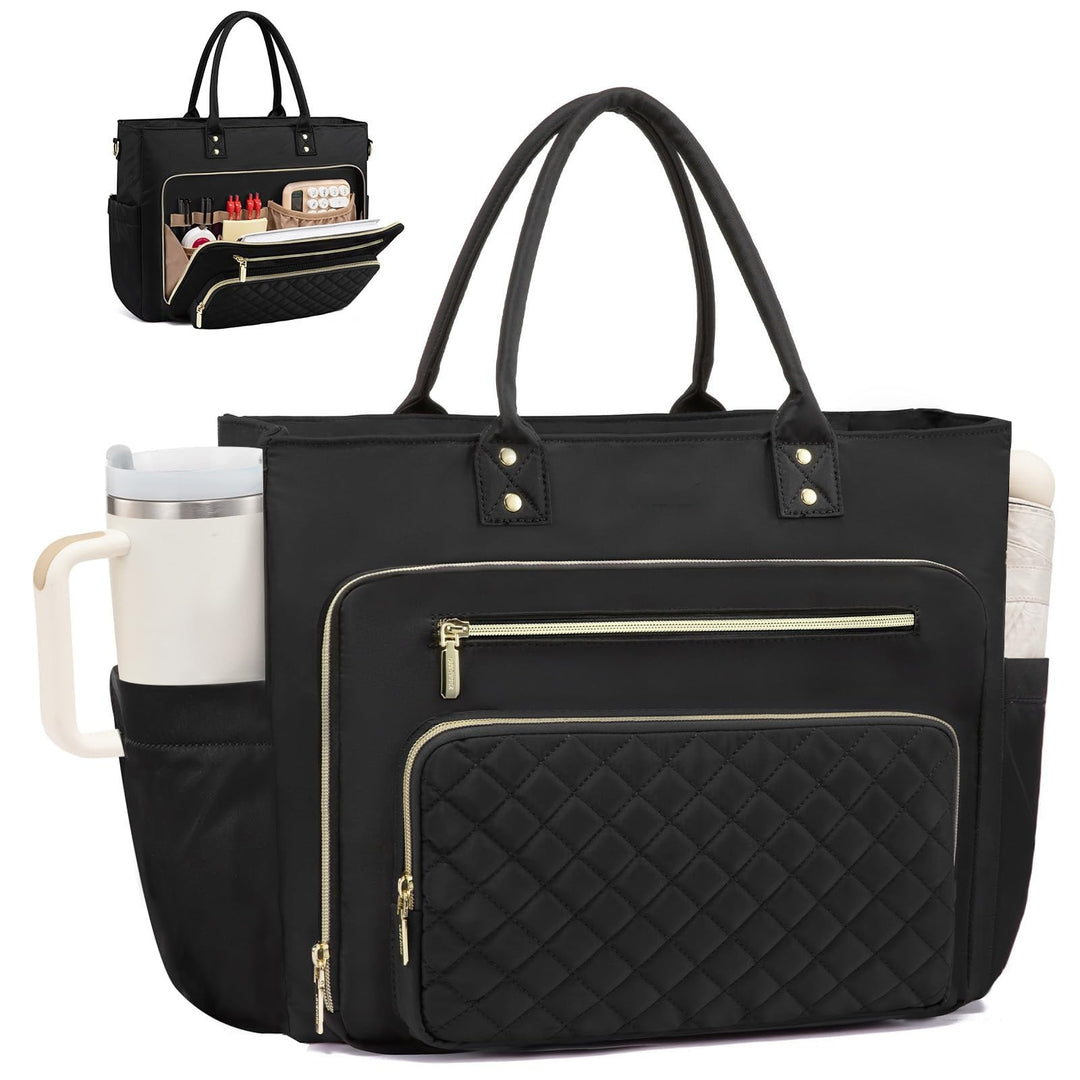 Practical Handbag with Structured Organizer Bowlift